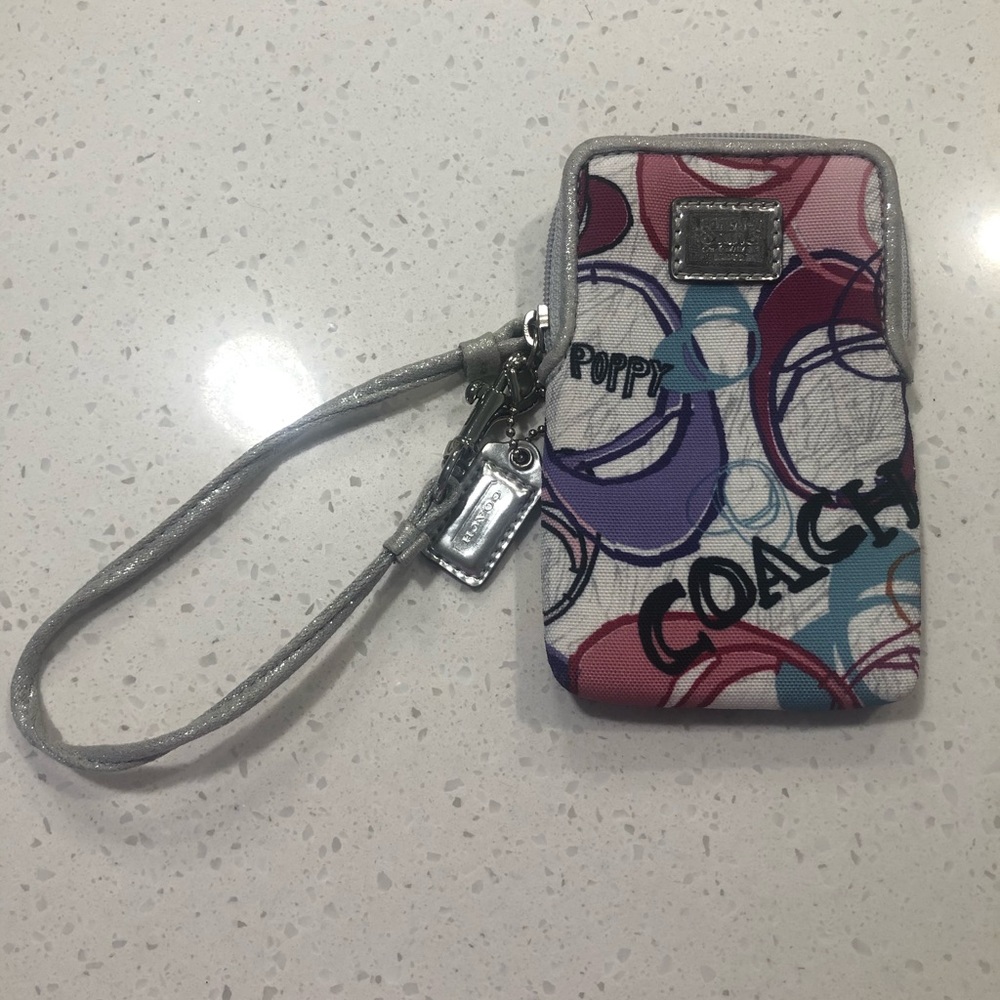 Authentic Coach Poppy Wristlet